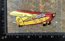 Vintage Airplane Aircraft Aviation Plane Embroidered Iron-On Patch Red/Yellow
