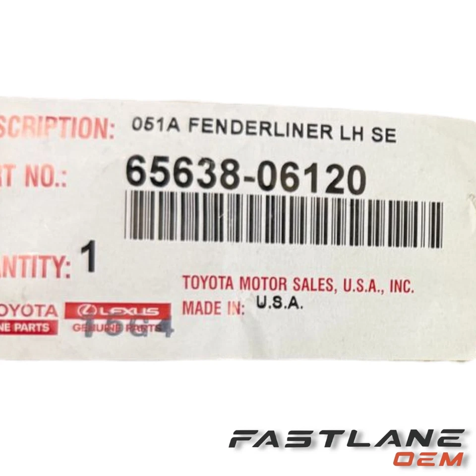 2012-2015 丰田 CAMRY 后轮左轮房屋衬里全新原始设备制造商 65638-06120 — 第 3/4 张图片