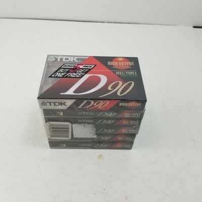 TDK D90 Blank Recordable Cassette Tapes Lot Of 6 High Output Sealed New