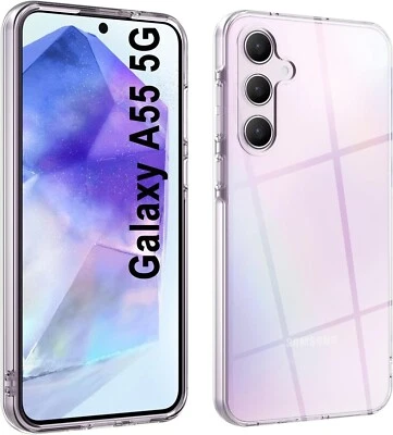COVER CUSTODIA PER SAMSUNG GALAXY A55 5G TRASPARENTE TPU SLIM MORBIDA