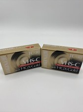 2 Maxell VHS-C HGX-GOLD TC-30 Video Camcorder Tapes Brand New Sealed 