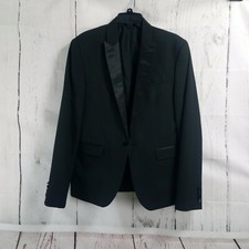 Asos 40S 1 Button Black Tuxedo Suit Blazer