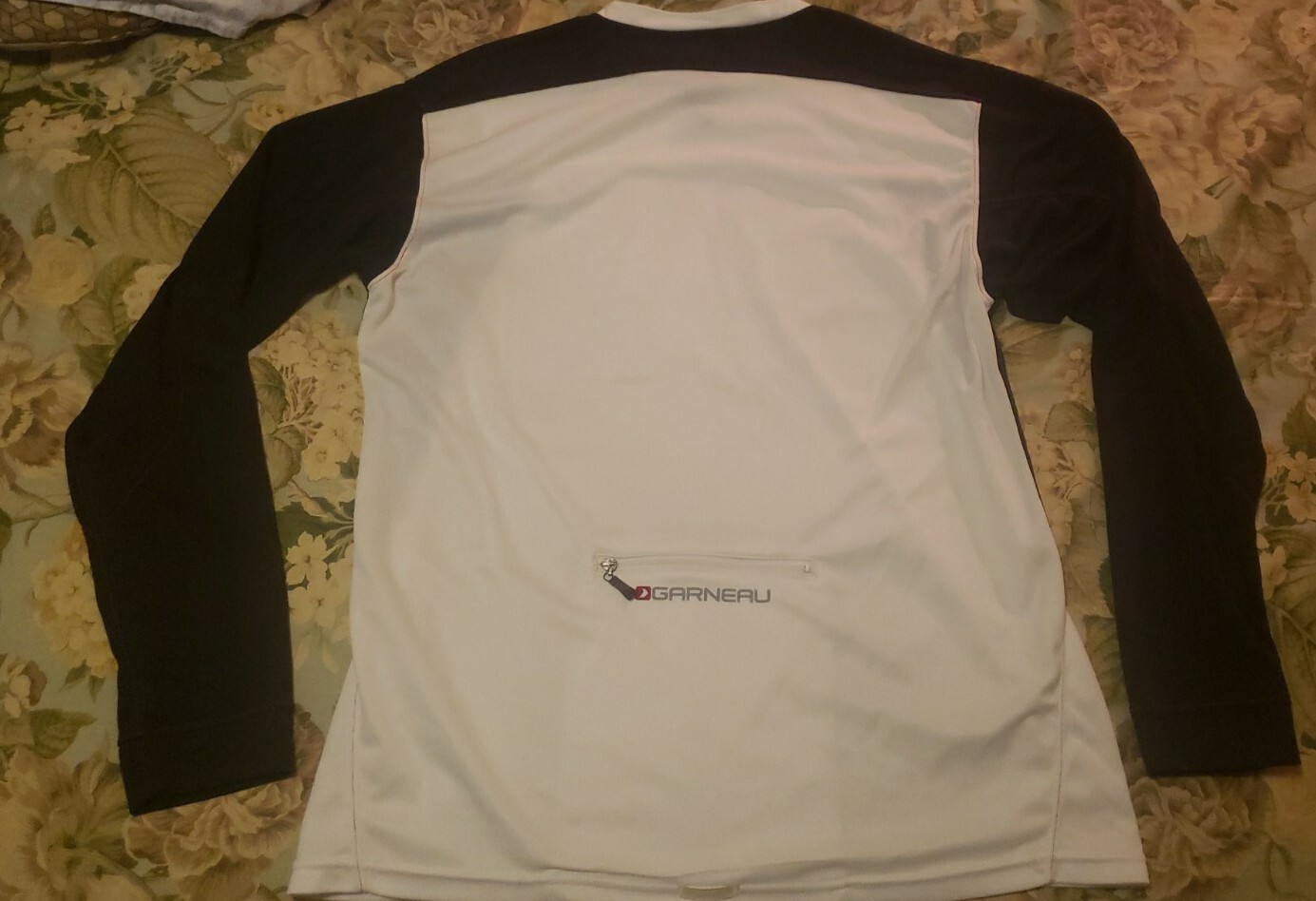 LOUIS GARNEAU Cycling Jersey Bicycle Mens Large L Gray Grey Black White