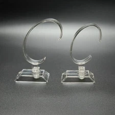 Clear Watch Display Stand - Watch Holder - Microfiber Cloth