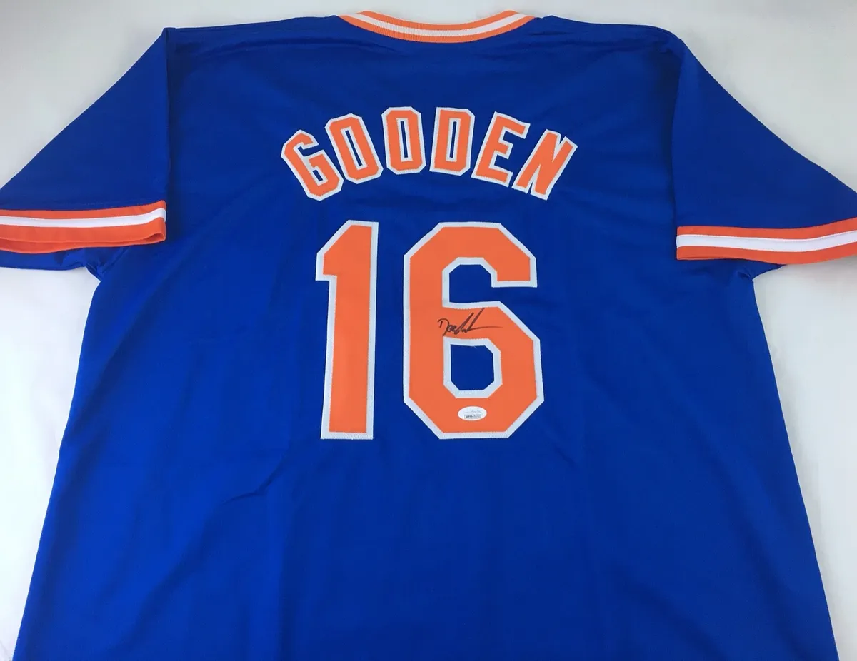 Dwight Doc Gooden Signed Autograph Blue Baseball Jersey COA New York Mets  Great
