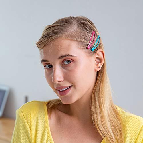 Clips para el cabello para mujeres niñas, 40 piezas 2,4" sin deslizamiento de metal ovalado a presión 2. Color caramelo - Imagen 6 de 8