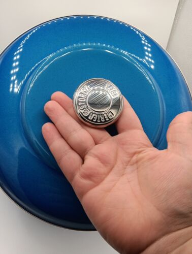 Merten & Storck German Enameled Iron Round 4QT Casserole Braiser Lid- Light Blue - Picture 6 of 10