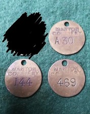 Old Manton Colliery (North Nottinghamshire) Coal Mine Tokens, Sold Separately. 