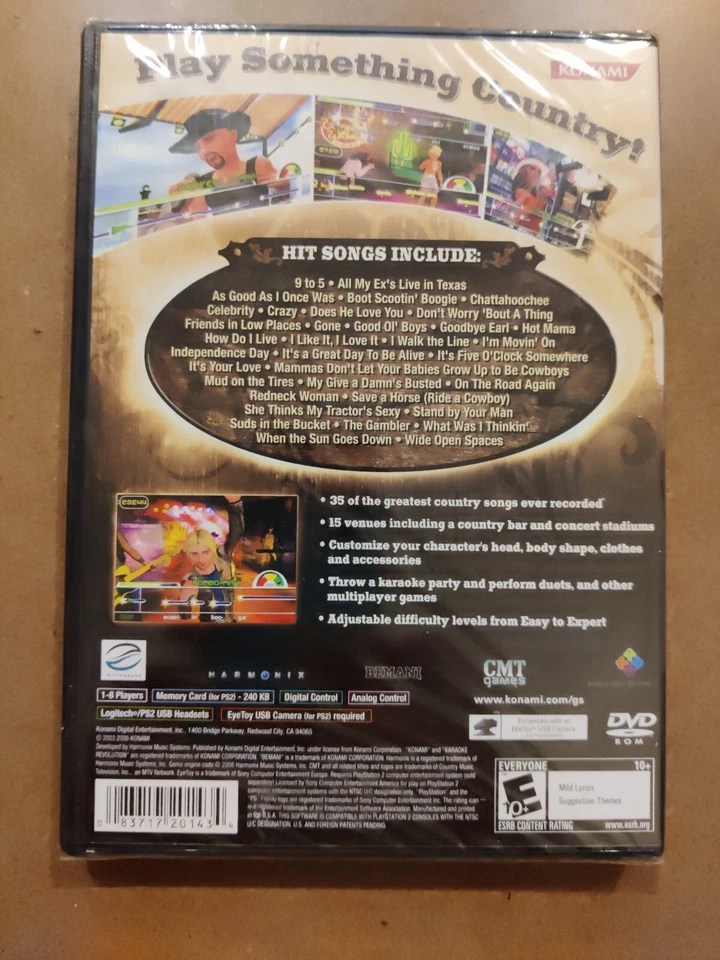 CMT Presents Karaoke Revolution Country PS2 Sony PlayStation 2 NTSC U USA NEW - Image 2 of 4