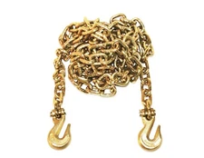 1/2" x 20' Binder Chain Tie Down for Cargo Control Transport Grade 70 Grab Hooks