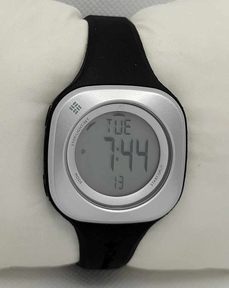 Reloj digital Columbia Sport redondo de silicona negra para dama H1 Foto 3 de 4