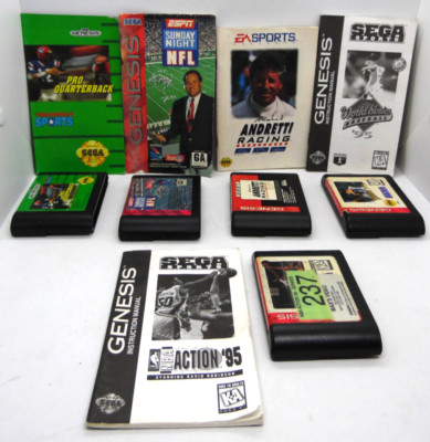 Sega Genesis Pro QuarterBack, ESPN Sunday Night NFL, Mario Andretti, Nba, MLB
