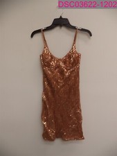 Fashion Nova Women's Livin' For the Weekend Sequin Dress Copper Medium 21551