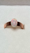  197B-Handcrafted Copper Ring Size 7 with a Genuine 1.24ct Ethiopian Welo Opal