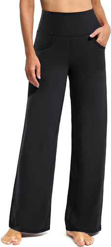 Wide Leg Pants Woman Yoga Pants with Pockets Stretch Loose Casual Lounge Sweatpa