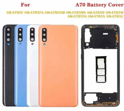 For Samsung Galaxy A70 2019 Middle Frame Battery Back Cover Rear Door Replace