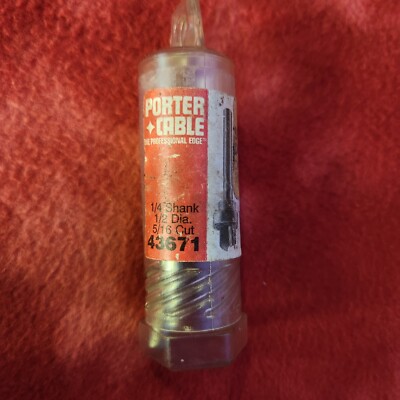 Porter Cable 43671 Router Bit 1/2'' Straight Carbide Tipped, 2-flute  new