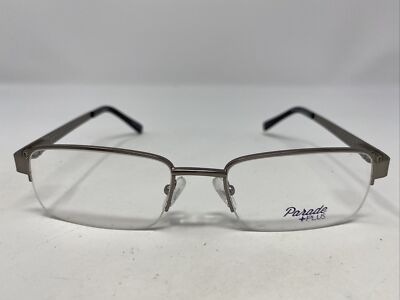 Parade Plus 2023 Gunmetal 52-18-140 Metal Half Rim Eyeglasses Frame WO38