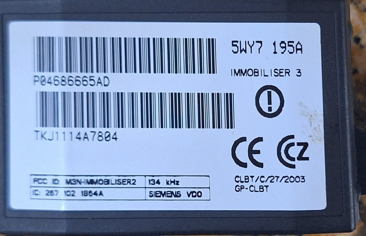 P04686665AD ✓Jeep / Chrysler /Dodge IMMOBILIZER TRANSCEIVER ANTI