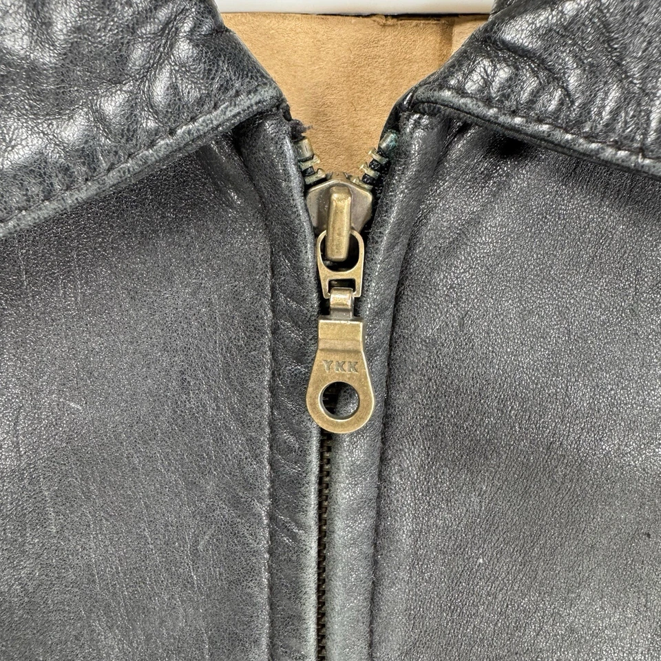 Sea Dream 黑色真皮夹克男式中号-请参阅详情 — 第 3/4 张图片