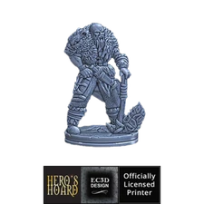 3D Printed Ice Tribe Chieftain model for Fantasy Tabletop RPG D&D