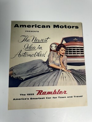 The 1955 RAMBLER orig American Motors Advertising Brochure ''The Newest Idea''
