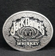 WF13138 NICE VINTAGE 1970s  OLD NO. 7 JACK DANIEL'S WHISKEY  BOOZE BELT BUCKLE