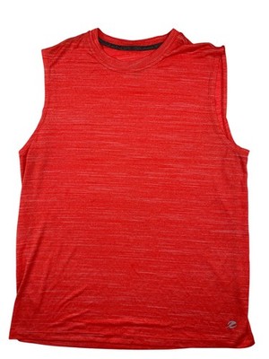 Energy Zone The Epic Tee Heather Red Sleeveless Exercise Gym Shirt Size LARGE