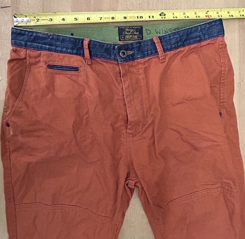Pantalon chino homme Scotch & Soda 34X30 orange avec bordure en jean bleu double genou boulanger - Photo 19/20