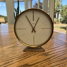 1950’s German Mauthe Electric brass desk clock