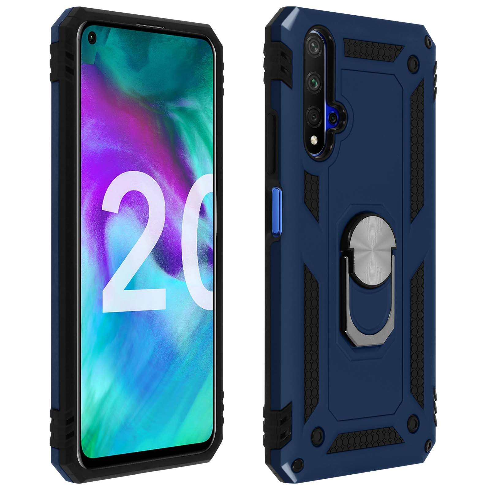 Coque Honor 20 antichoc avec anneau magnétique et support vidéo intégré