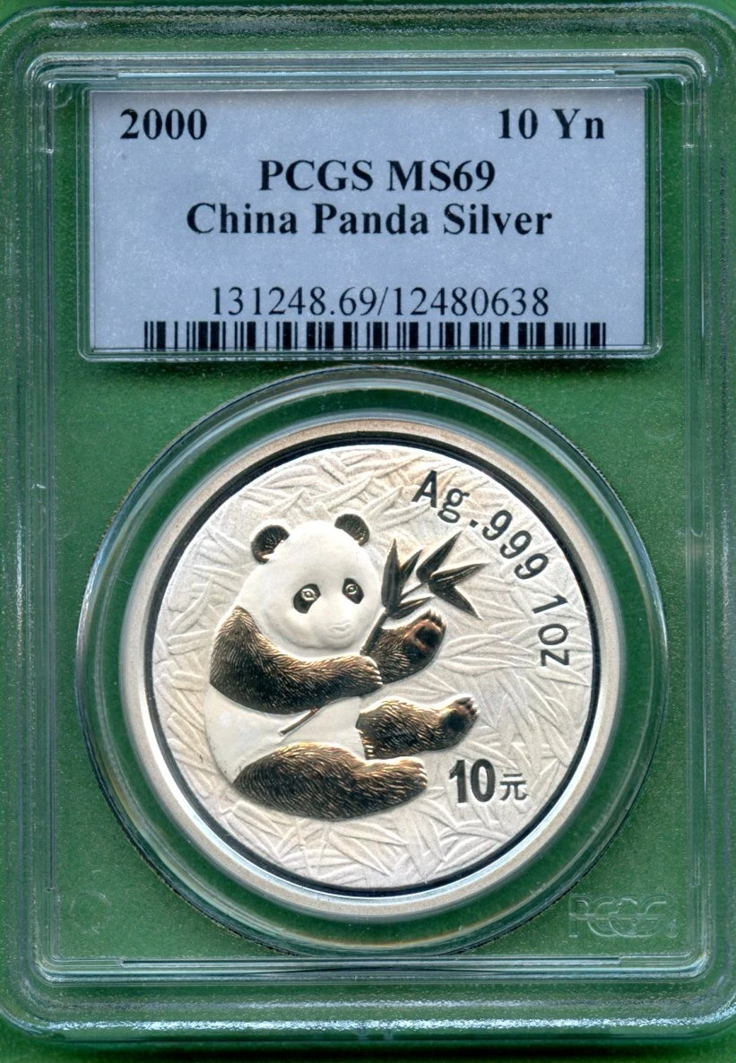 Chinese Panda MS 69 PCGS Certified Silver Bullion Coins for sale