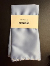 Pocket Square Express Light Blue NWT 100 Polyester, MSRP 24