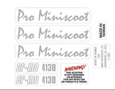 1987 Mongoose - PRO Miniscoot Decal set - gra...