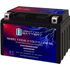 -12 Volt 11.2 AH, 230 CCA, Rechargeable Maintenance Free SLA AGM Motorcycle B...