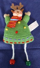 Russ Berrie Judy Lynn Collection Plush Reindeer Ornament Ugly Ornament Exchange