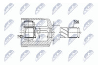 NTY Gelenksatz, Antriebswelle NPW-RE-062 FüR Renault