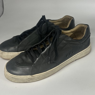 Osklen Sneakers Mens 10 Black Leather Lace Up Preppy Hipster Urban
