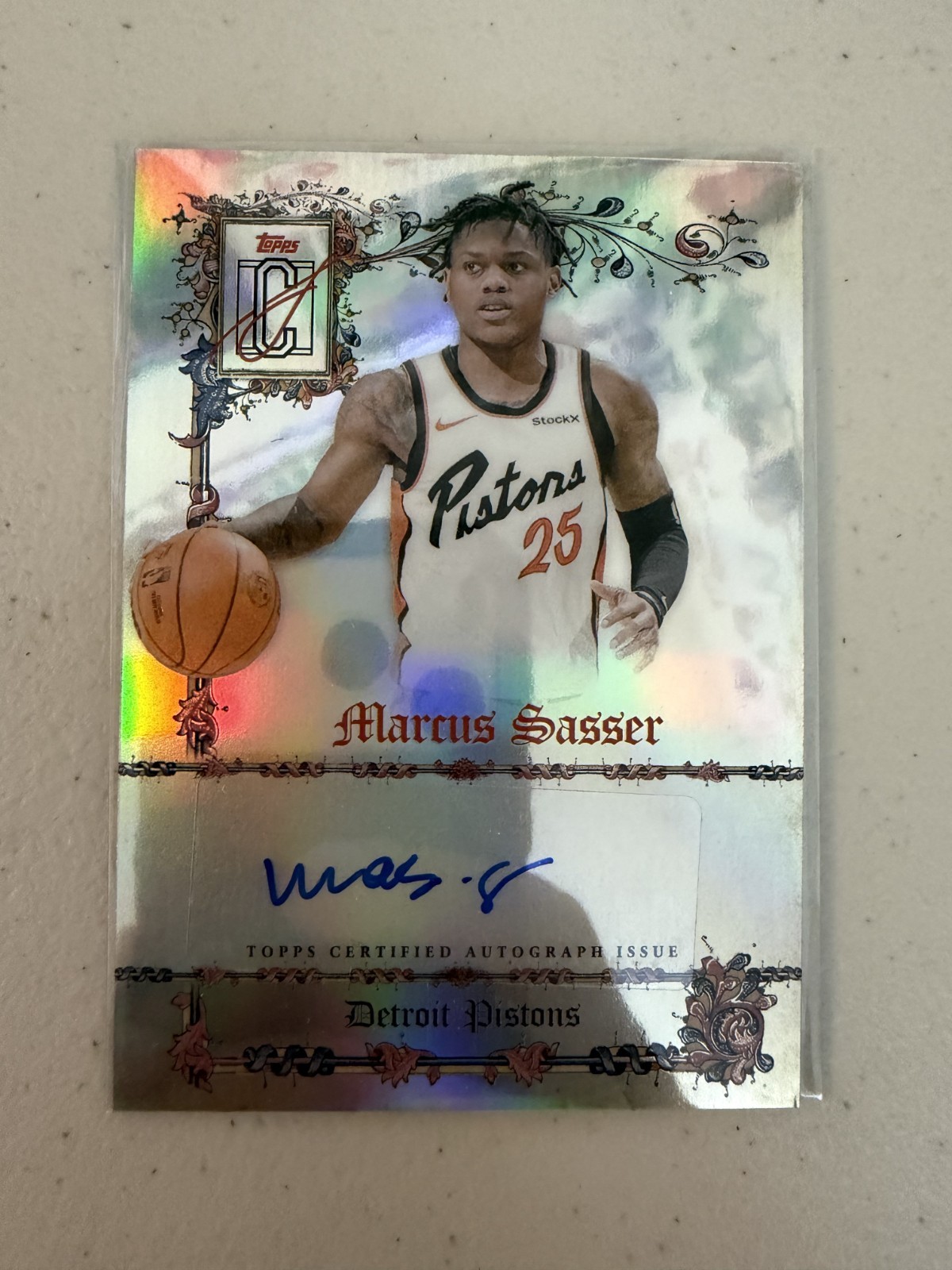 2026 Topps Signature Class Basketball #MS-MS Marcus Sasser Manuscripts Auto