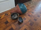 VINTAGE SANTERIA Ochosi/Oshosi ORISHA pot with TOOLS AND GOURD — photo 8