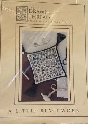 The Drawn Thread A LITTLE BLACK WORK Cross Stitch Pattern Chart New