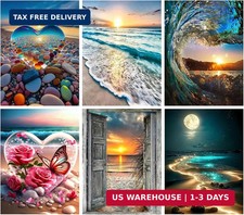 KINPLUB 6 Pack Diamond Painting Kits for Adults, 5D Beach Diamond Art Kits for B