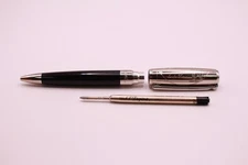 S.T. Dupont Paris L da Vinci Vitruvian Man Ballpoint Pen Silver and Black