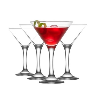 Martini Glasses Set of 4 - Martini Cocktail Glass Set 6 oz - Cosmopolitan Gla...