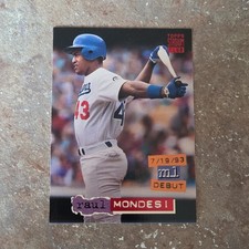 Topps 1994 Stadium Club Raul Mondesi MLB Debut #390 Dodgers MLB