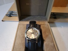 Genuine BURBERRY The City Wristwatch BU9011 Brown Leather Band 38mm Case Box