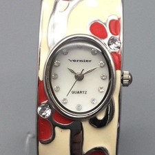 Vernier Womens Watch 22mm White Dial Red Flor...