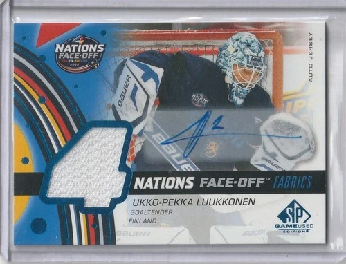 2025/26 SP GAME USED UKKO-PEKKA LUUKKANEN 4 NATIONS FACE OFF AUTO/JERSEY #4N-UL