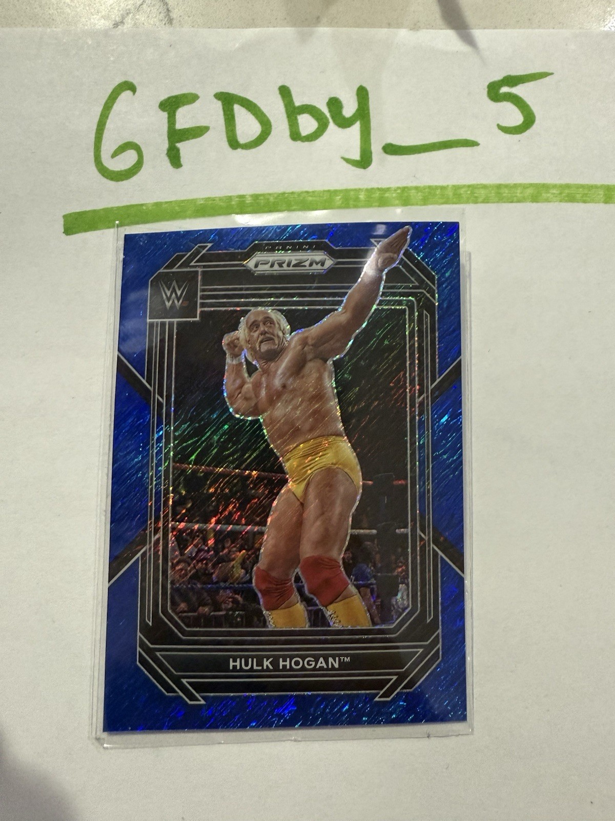 2023 Panini Prizm WWE - Hulk Hogan #195 Blue Shimmer Prizm /11 #7
