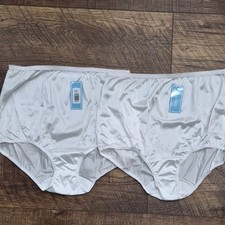 Two New Pairs Of Vintage Dixie Belle Granny Panties Brief Scalloped Leg Size 3XL